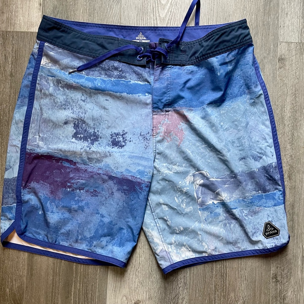 Men's PrAna Blue Swim Shorts